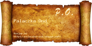 Palaczka Ond névjegykártya